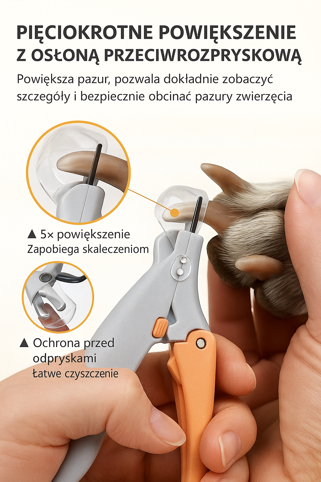 Intelligenter Krallenschneider für Hunde und Katzen mit LED – Sicheres Schneiden