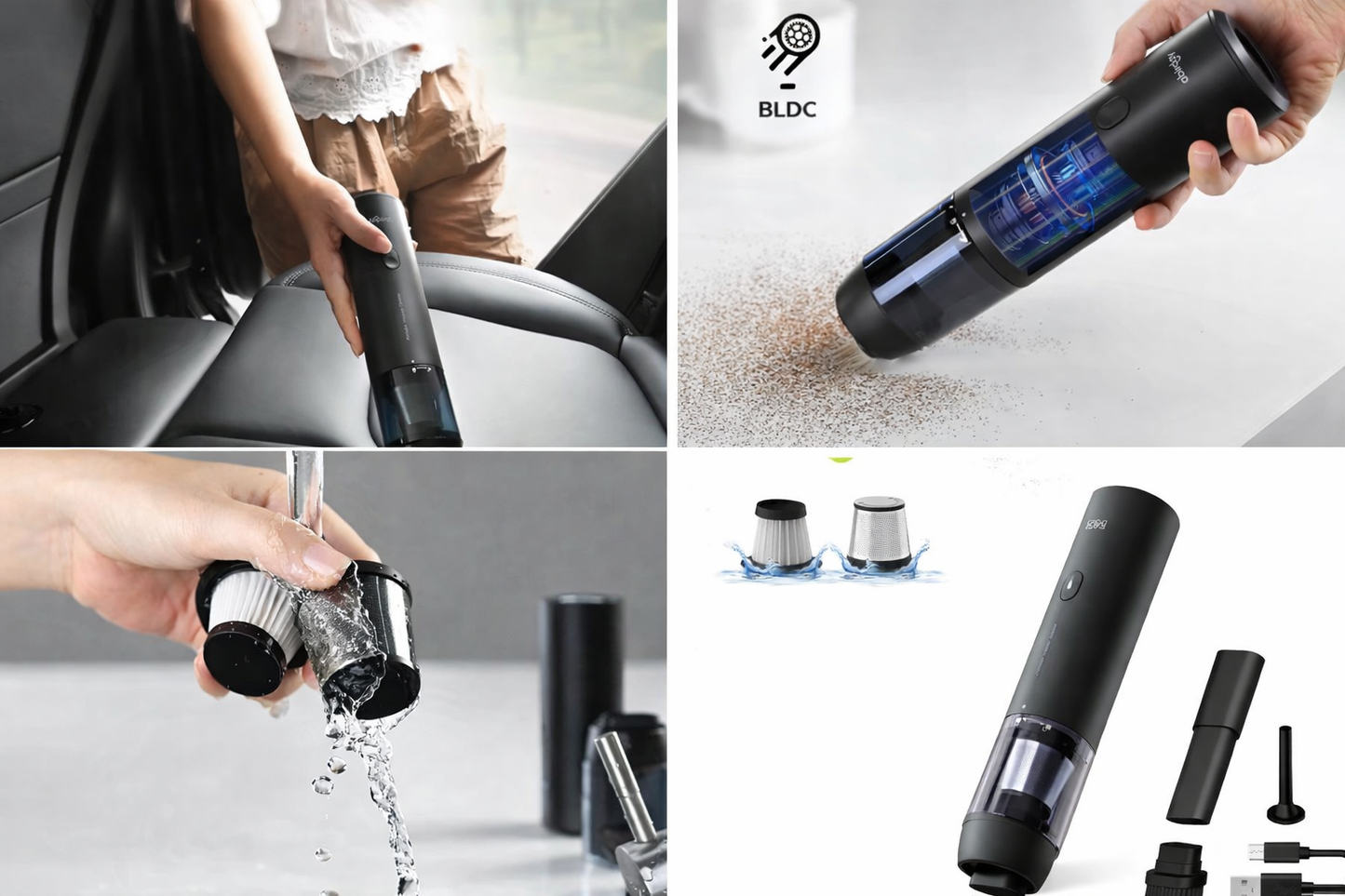 Mini Odkurzacz Bezprzewodowy 3w1 – Do Auta, Klawiatury i Domu | USB