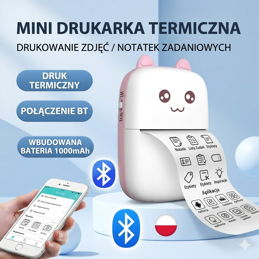 MizerPrint™ – Kieszonkowa Drukarka bez tuszu