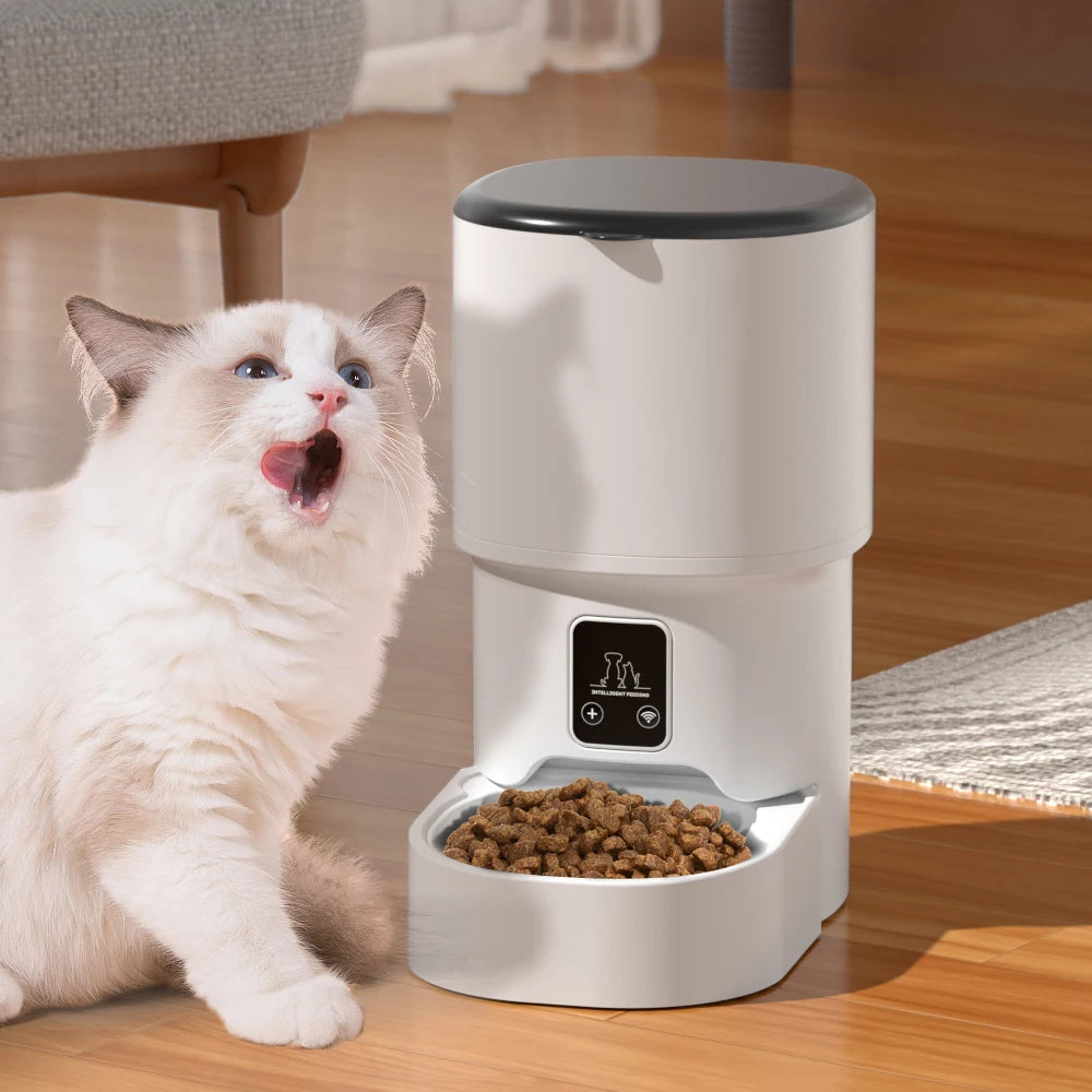 Intelligenter automatischer Futterautomat für Katzen und Hunde (4 l) mit WLAN- und App-Steuerung