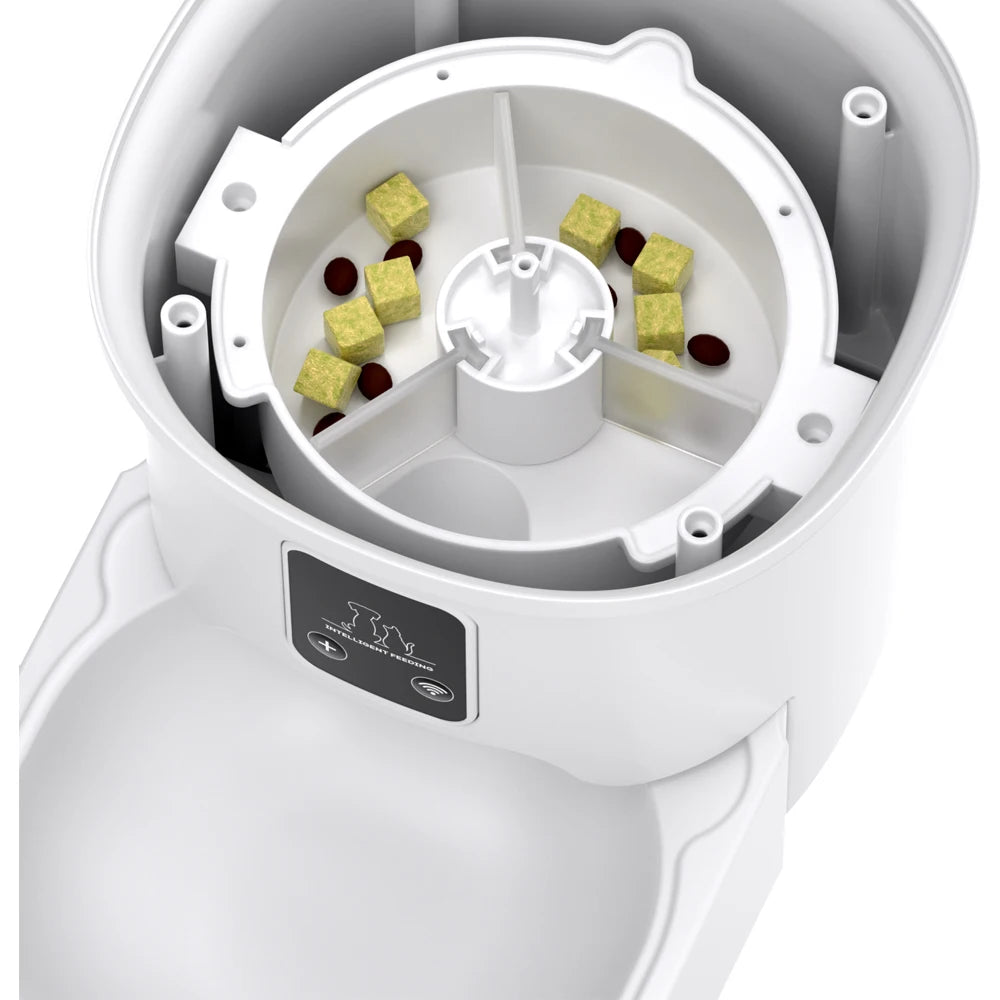 Intelligenter automatischer Futterautomat für Katzen und Hunde (4 l) mit WLAN- und App-Steuerung