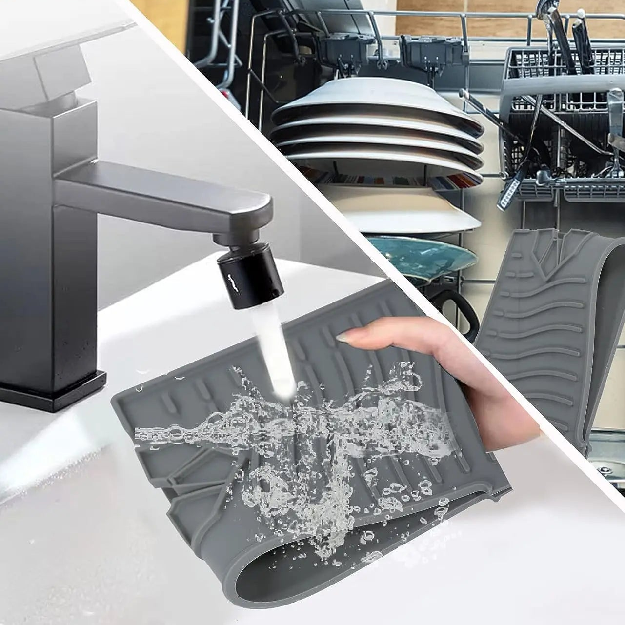 Silikonowa mata pod kran do zlewu – osłona przeciwbryzgowa na blat