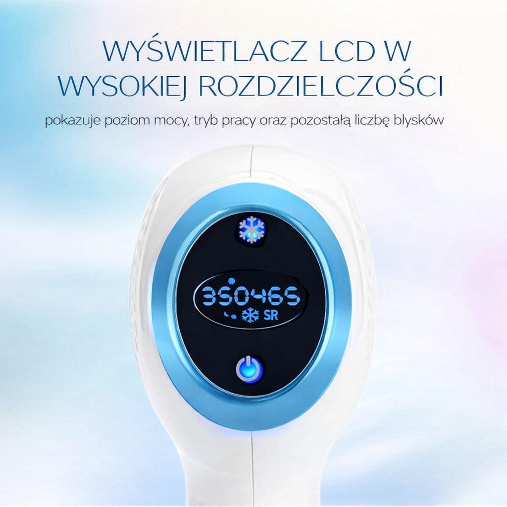 Depilator Laserowy IPL 3w1 z Chłodzeniem ICE – Trwałe Usuwanie Włosów w Domu
