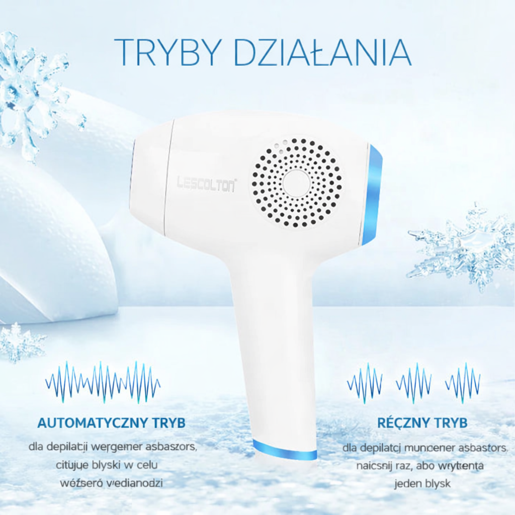 Depilator Laserowy IPL 3w1 z Chłodzeniem ICE – Trwałe Usuwanie Włosów w Domu